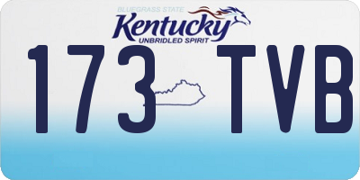 KY license plate 173TVB