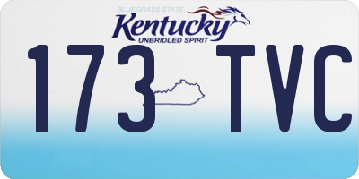 KY license plate 173TVC
