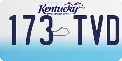 KY license plate 173TVD