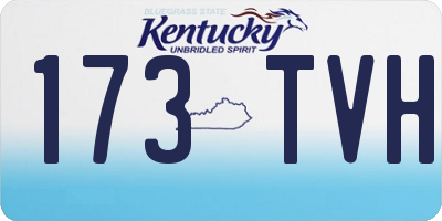 KY license plate 173TVH