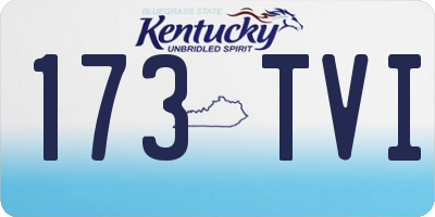 KY license plate 173TVI