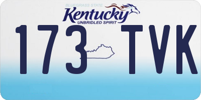 KY license plate 173TVK