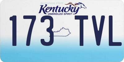 KY license plate 173TVL