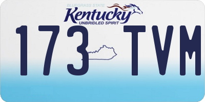 KY license plate 173TVM