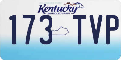 KY license plate 173TVP