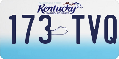 KY license plate 173TVQ