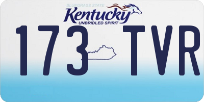 KY license plate 173TVR