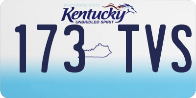 KY license plate 173TVS