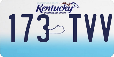 KY license plate 173TVV