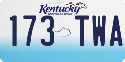 KY license plate 173TWA