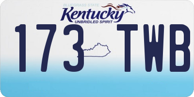 KY license plate 173TWB