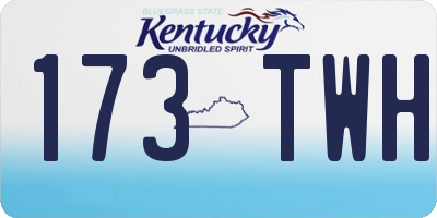 KY license plate 173TWH