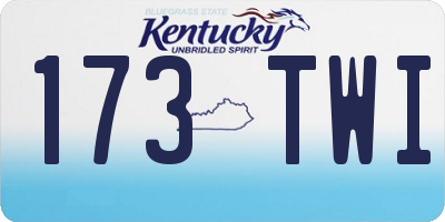 KY license plate 173TWI