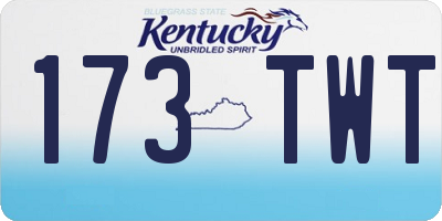 KY license plate 173TWT