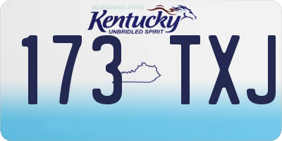 KY license plate 173TXJ