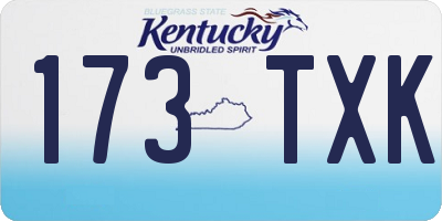 KY license plate 173TXK