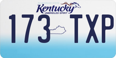KY license plate 173TXP