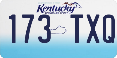 KY license plate 173TXQ