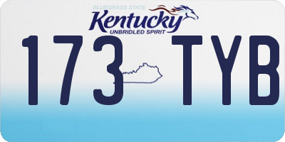 KY license plate 173TYB