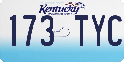 KY license plate 173TYC