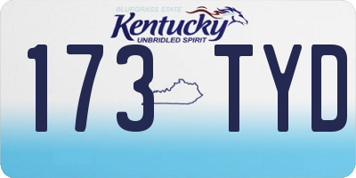 KY license plate 173TYD