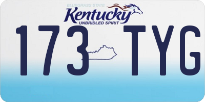 KY license plate 173TYG