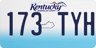 KY license plate 173TYH