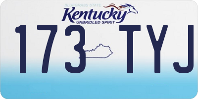 KY license plate 173TYJ
