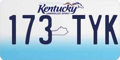 KY license plate 173TYK