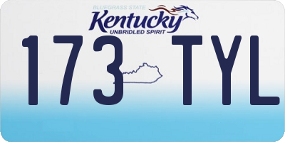 KY license plate 173TYL