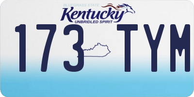 KY license plate 173TYM