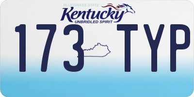 KY license plate 173TYP