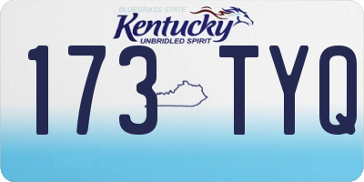 KY license plate 173TYQ