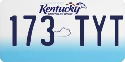 KY license plate 173TYT