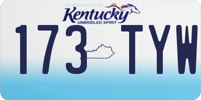 KY license plate 173TYW