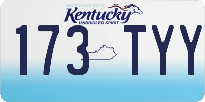 KY license plate 173TYY
