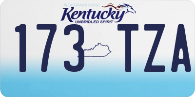 KY license plate 173TZA