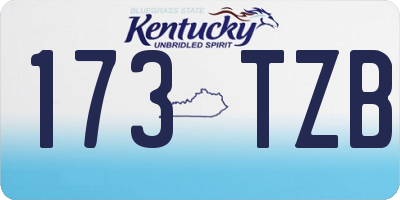 KY license plate 173TZB