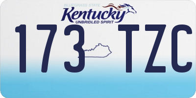KY license plate 173TZC