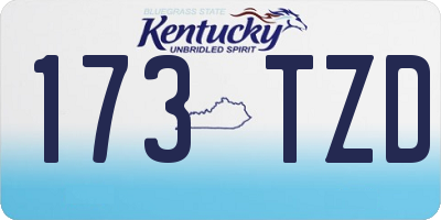 KY license plate 173TZD