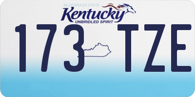 KY license plate 173TZE