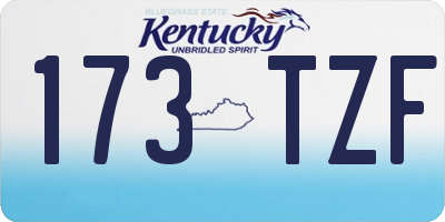 KY license plate 173TZF
