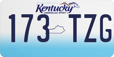 KY license plate 173TZG