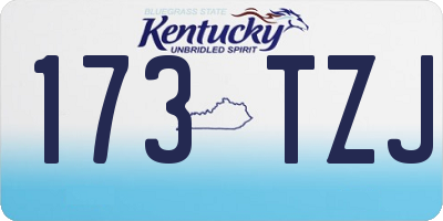 KY license plate 173TZJ