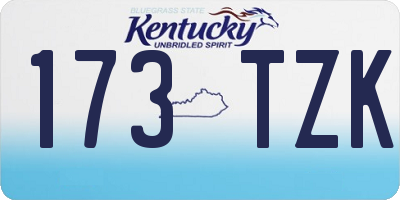 KY license plate 173TZK