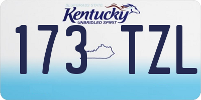 KY license plate 173TZL