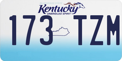 KY license plate 173TZM