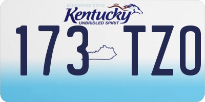 KY license plate 173TZO
