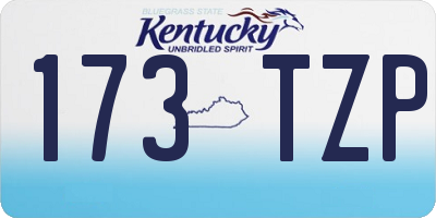 KY license plate 173TZP
