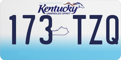 KY license plate 173TZQ